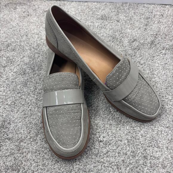 Franco Sarto Grey studded loafers size 9 - Picture 1 of 10